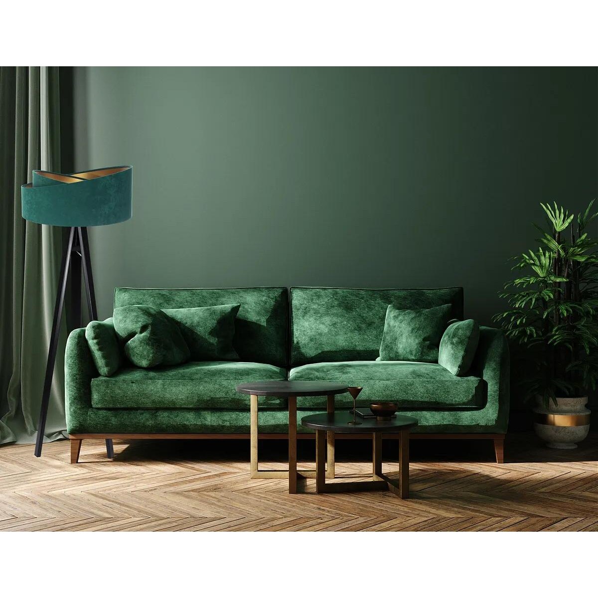 Lampa stojąca GEMSTONE zielona/czarna