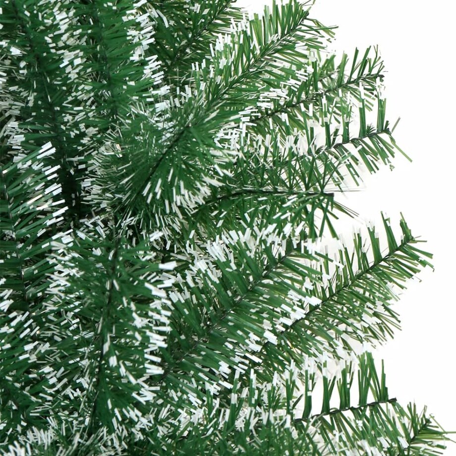 vidaXL Sztuczna choinka, ośnieżona, zielona, 120 cm