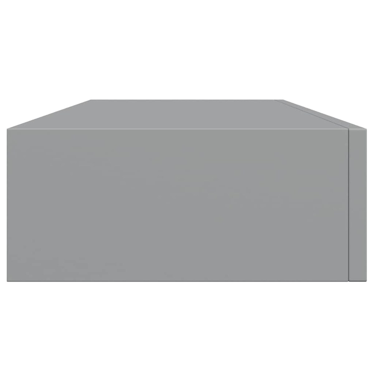 vidaXL Półka ścienna z szufladą, szara, 60 x 23,5 x 10 cm, MDF