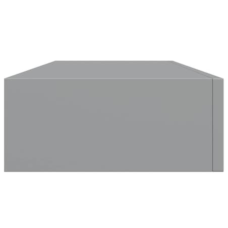 vidaXL Półka ścienna z szufladą, szara, 60 x 23,5 x 10 cm, MDF