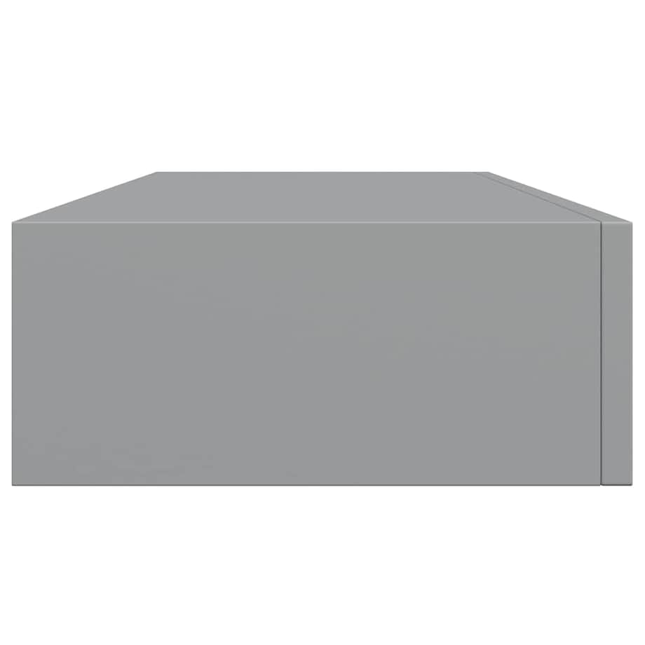 vidaXL Półka ścienna z szufladą, szara, 60 x 23,5 x 10 cm, MDF