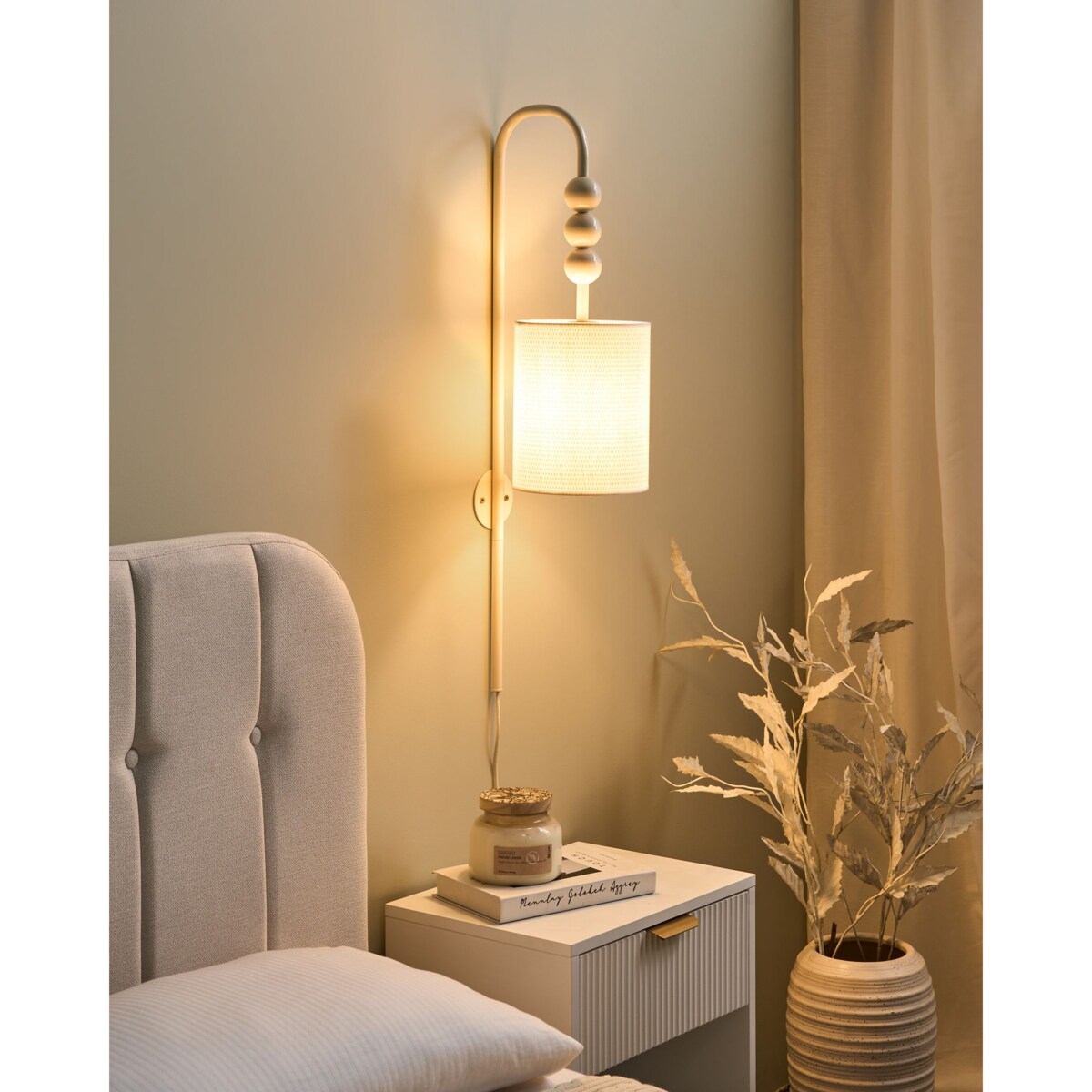 Lampa ścienna LOKY Metal Beżowy