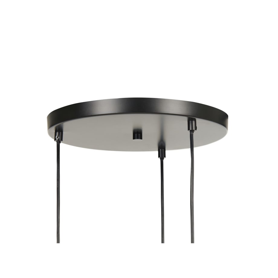 Lampa wisząca szklana 3-punktowa szara SHERRY