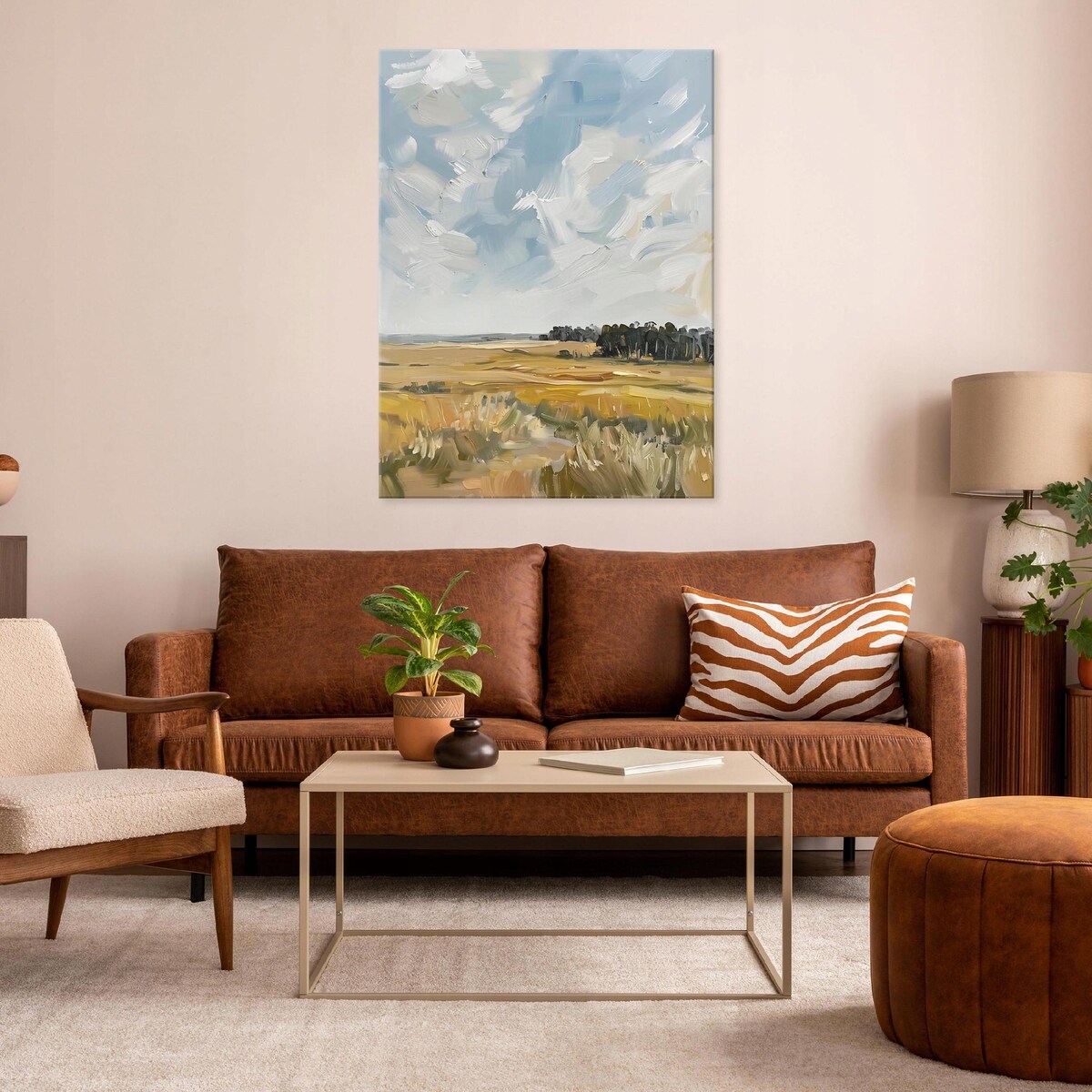 OBRAZ NATURA KRAJOBRAZ JAK MALOWANY NA PŁÓTNIE DO SYPIALNI SALONU 100x70