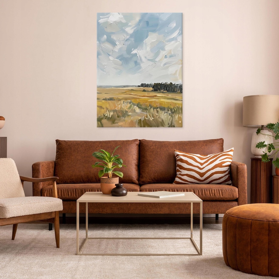 OBRAZ NATURA KRAJOBRAZ JAK MALOWANY NA PŁÓTNIE DO SYPIALNI SALONU 100x70