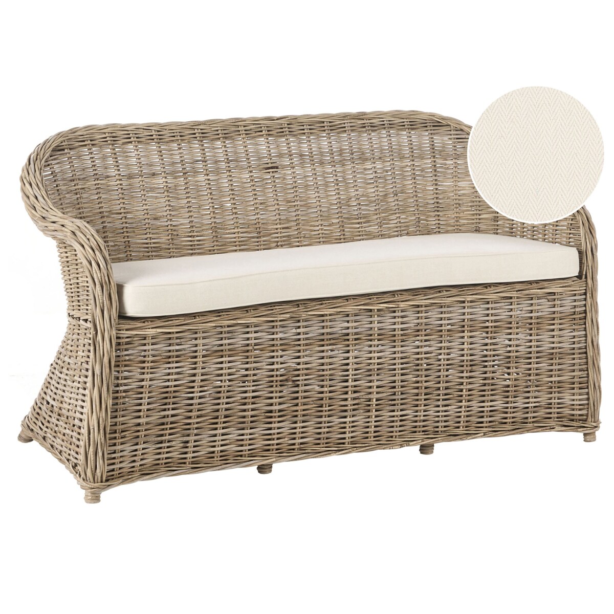 Sofa 2,5-osobowa SUSUA Rattan Naturalny