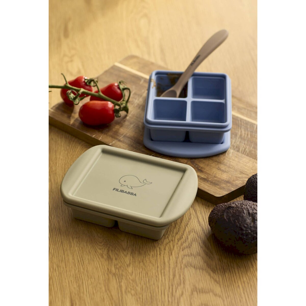 Filibabba Silikonowy pojemnik do mrożenia posiłków 2pack Ocean Mix