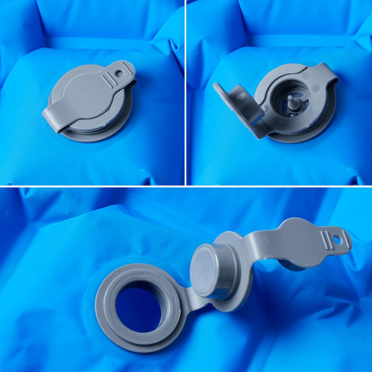 vidaXL Dmuchany materac turystyczny, 1-osobowy, niebieski, 190x58x6 cm