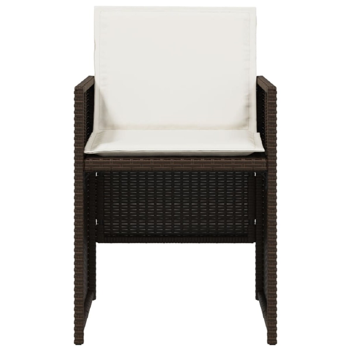 vidaXL 5-cz. zestaw mebli ogrodowych z poduszkami, brązowy, polirattan