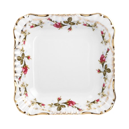 Salaterka kwadratowa 24 cm Iwona Złota Róża B013