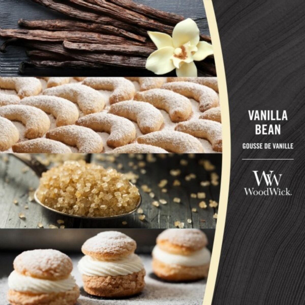 WoodWick świeca duża VANILLA BEAN