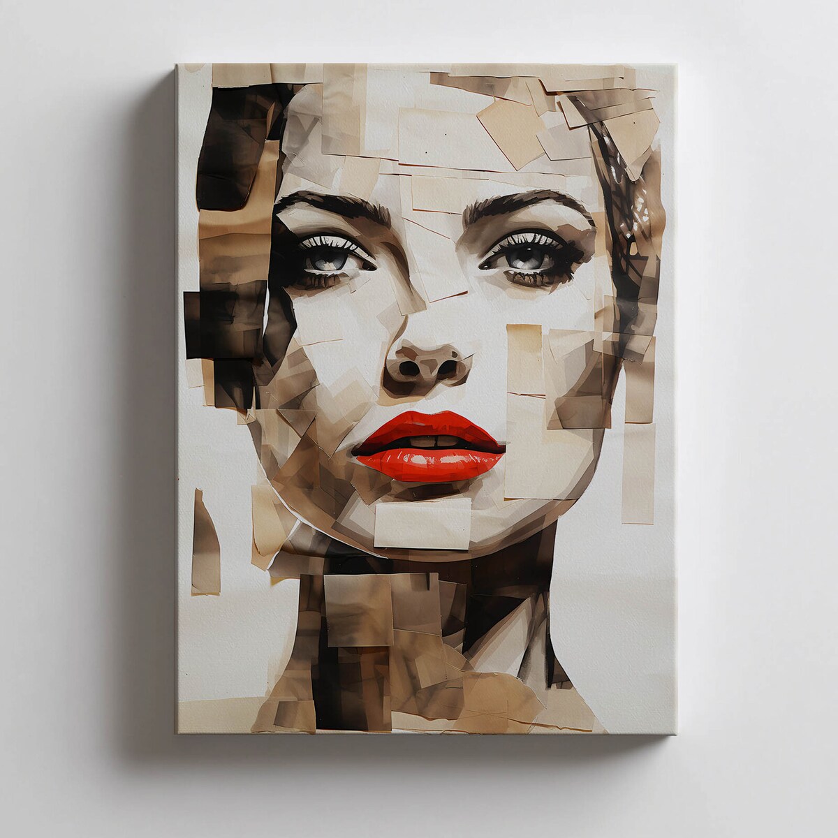 Portret z Czerwoną Nutą, 50x70 cm, bez ramy, płótno premium na blejtramie