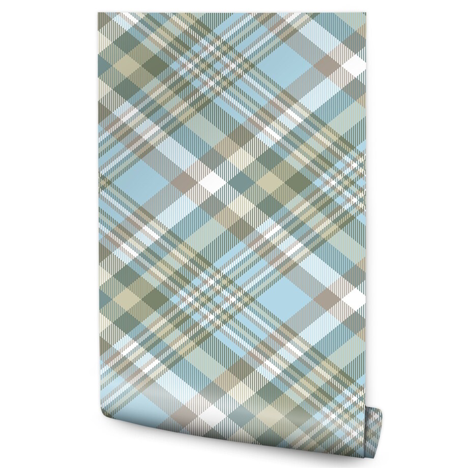 Tapeta Do Biura Kolorowa KRATA Kratka Modny Wzór