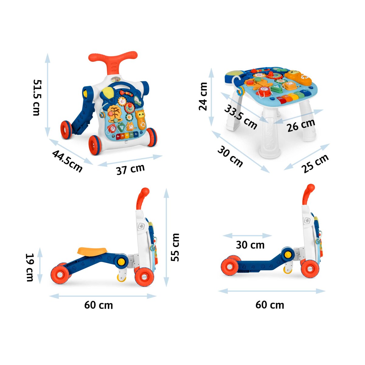 Jeździk dla dziecka interaktywny stolik edukacyjna Ricokids