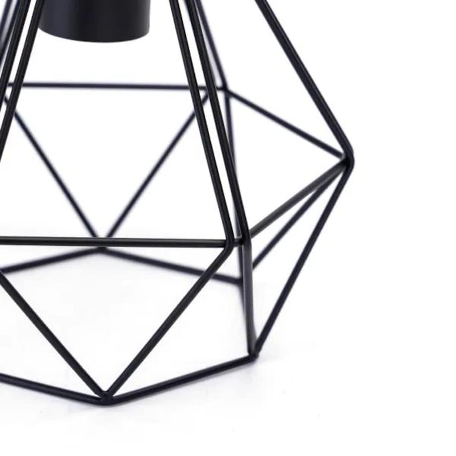 żyrandol z żelazną klatką czarny e27