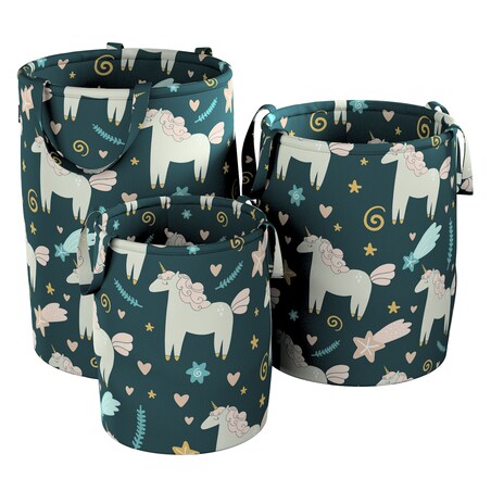 Kosz na zabawki Tobi, niebieski, 40x50cm, Magic Collection