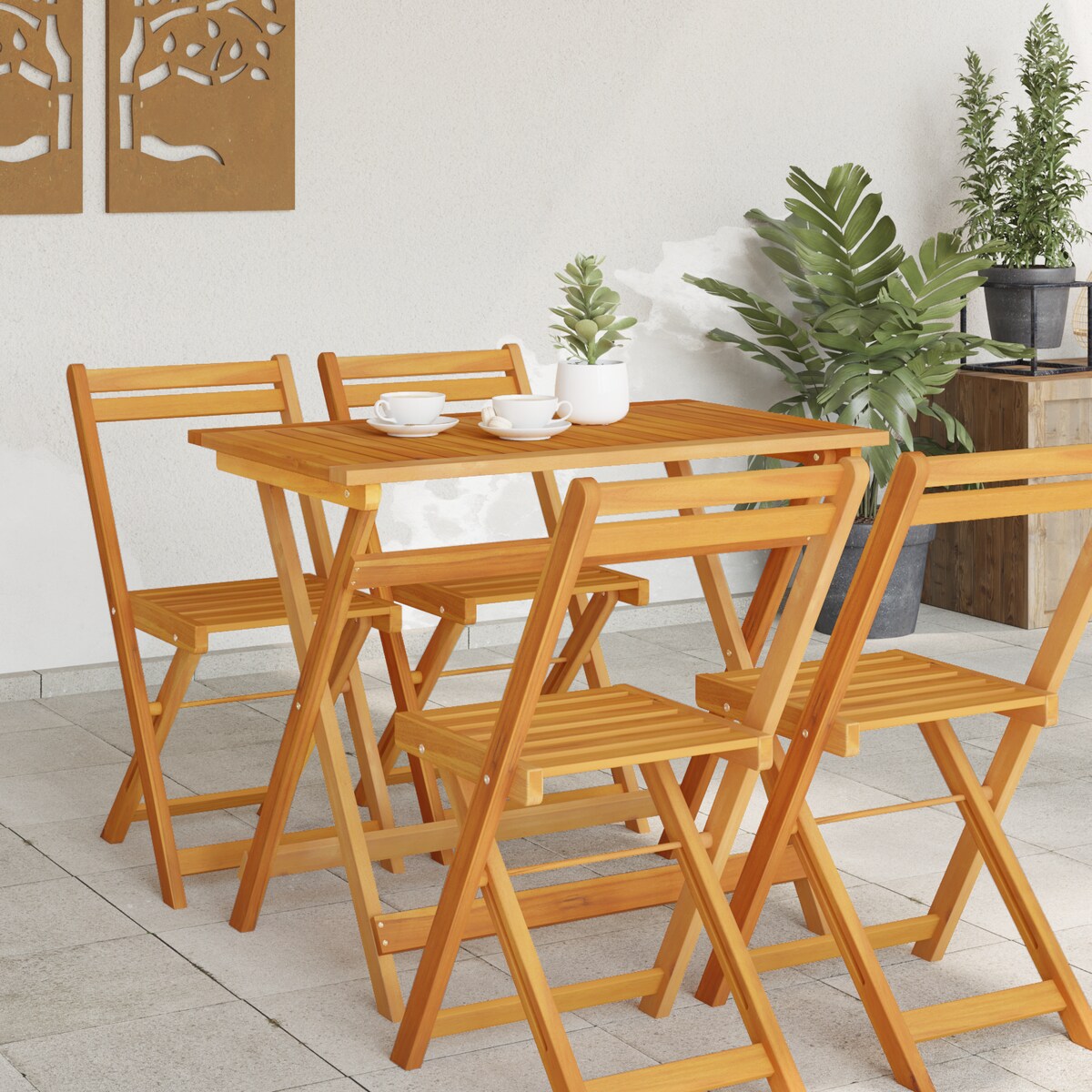 vidaXL Stół składany ogrodowy prostokątny 100x55x75 cm z twardego drewna akacjowego