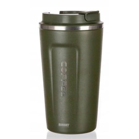 KUBEK PODRÓŻNY TERMICZNY termos 450 ml zielony na kawę herbatę do pracy