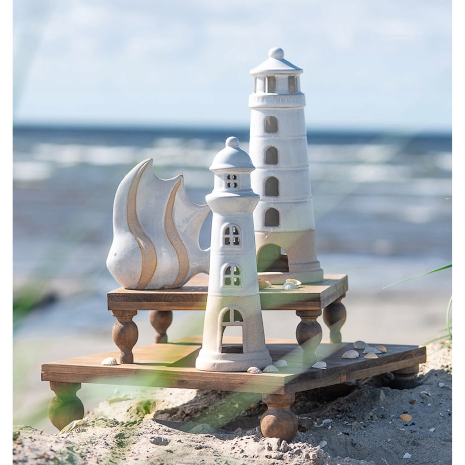 FIGURKA LATARNIA MORSKA MARYNISTYKA CERAMICZNA DEKORACYJNA OZDOBA DEKORACJA