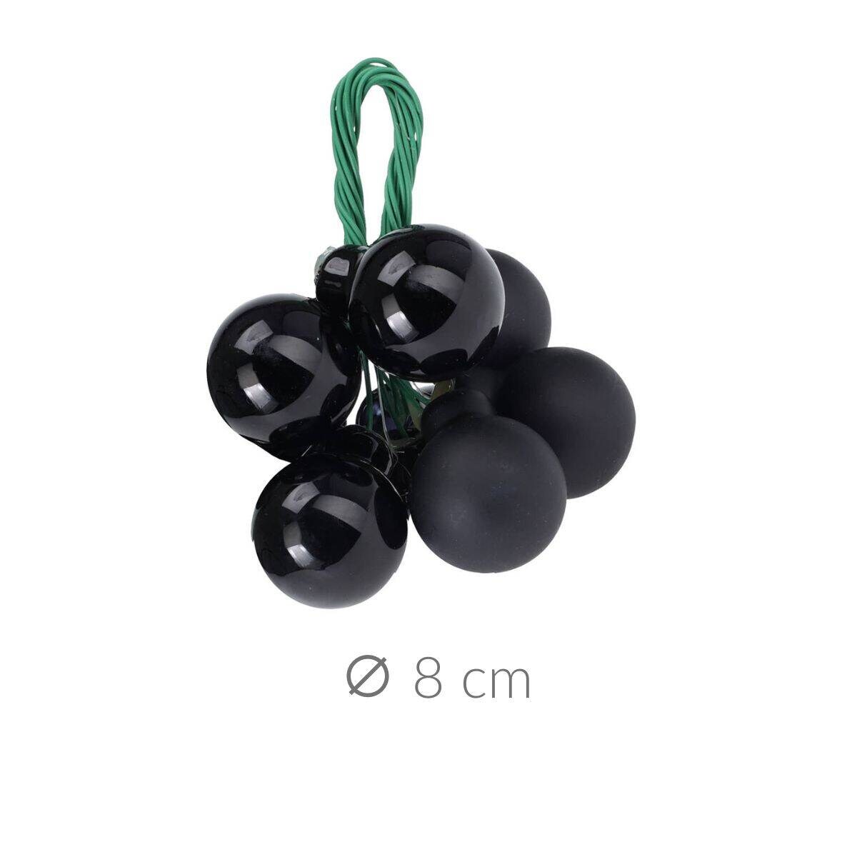 Dekoracja świąteczna z bombkami, 6 sztuk