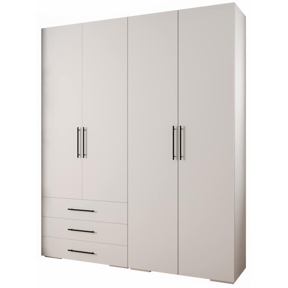 Garderoba wysoka do przedpokoju INOVA 3 Z15 biały+czarny