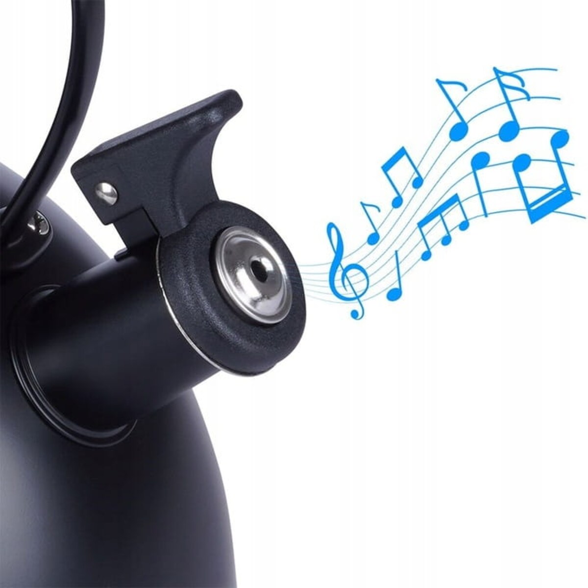 Czajnik Czarny Stalowy z Gwizdkiem do Gotowania Wody Gaz indukcję Kuchenkę