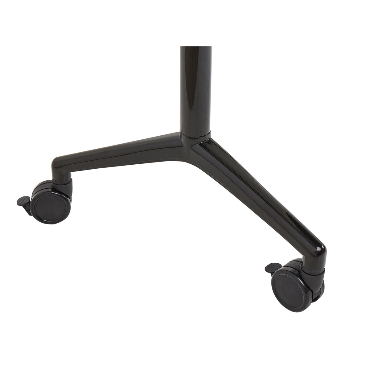 Biurko składane z kółkami 120 x 60 cm jasne drewno z czarnym CAVI