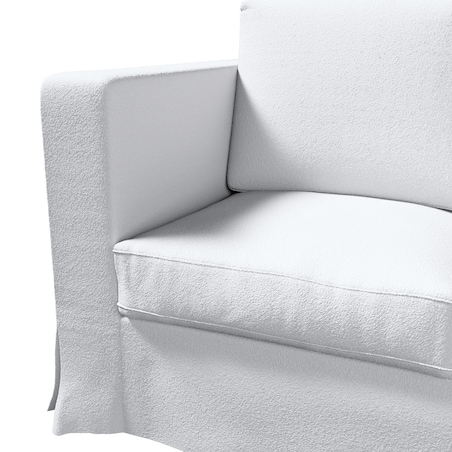 Pokrowiec na sofę Karlanda 3-osobową nierozkładaną, długi, biała bukla, 208 x 87 x 66 cm, Boucle Teddy