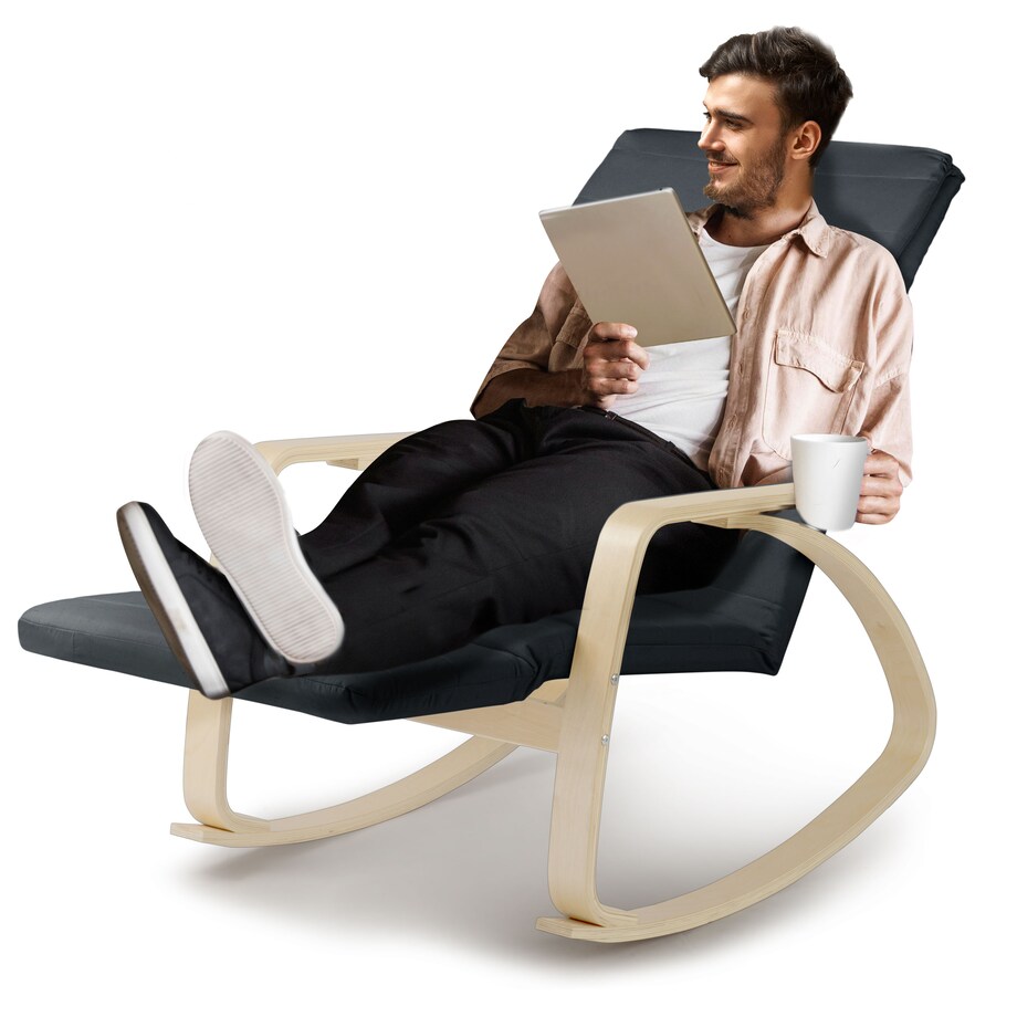 Fotel bujany na biegunach wypoczynkowy drewniany Sofotel Suzi