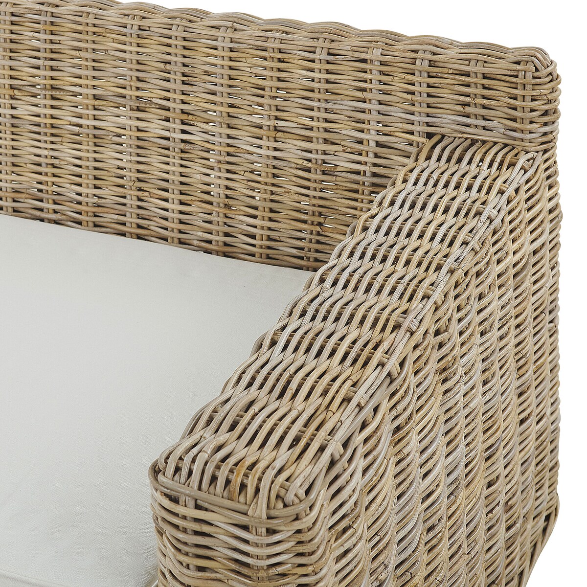 Sofa ogrodowa dla 2 osób ARDEA Rattan Jasnobrązowy