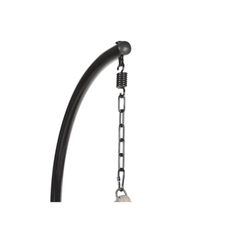 Fotel wiszący ze stojakiem z technorattanu szary ARSITA