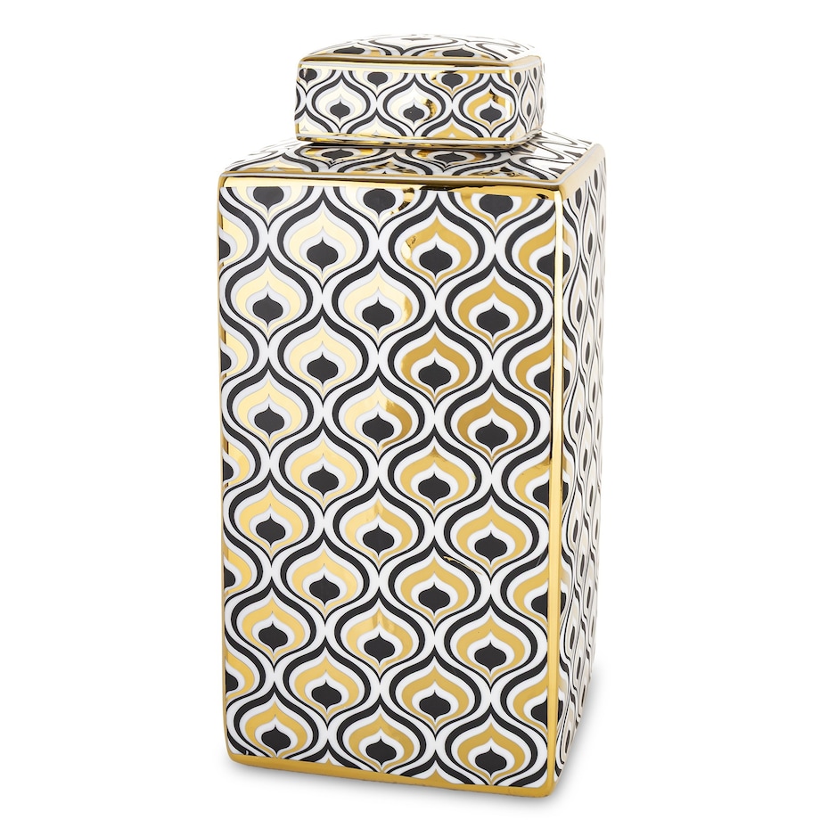 Pojemnik ceramiczny o ciekawym wzorze 30x15x15 cm TALL