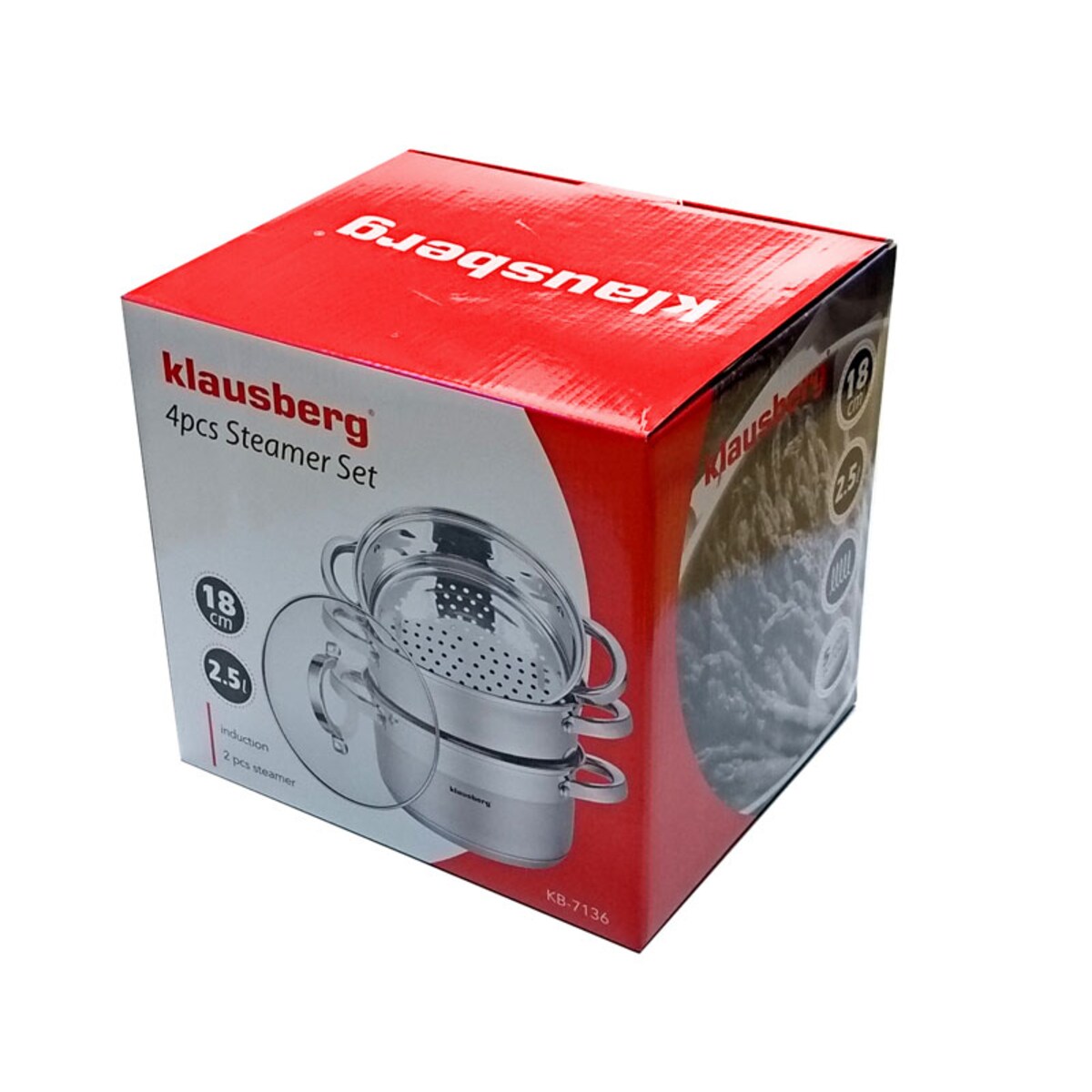 Zestaw garnków do gotowania na parze 18cm 4 ele garnki parowar KLAUSBERG