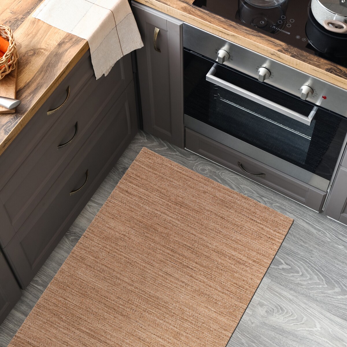 Chodnik antypoślizgowy Siena 55x85 cm e-floor brązowy, karmelowy