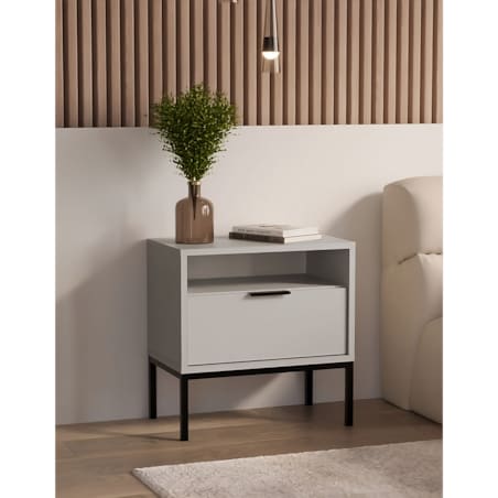 Szafka nocna Austin kaszmir & czarna