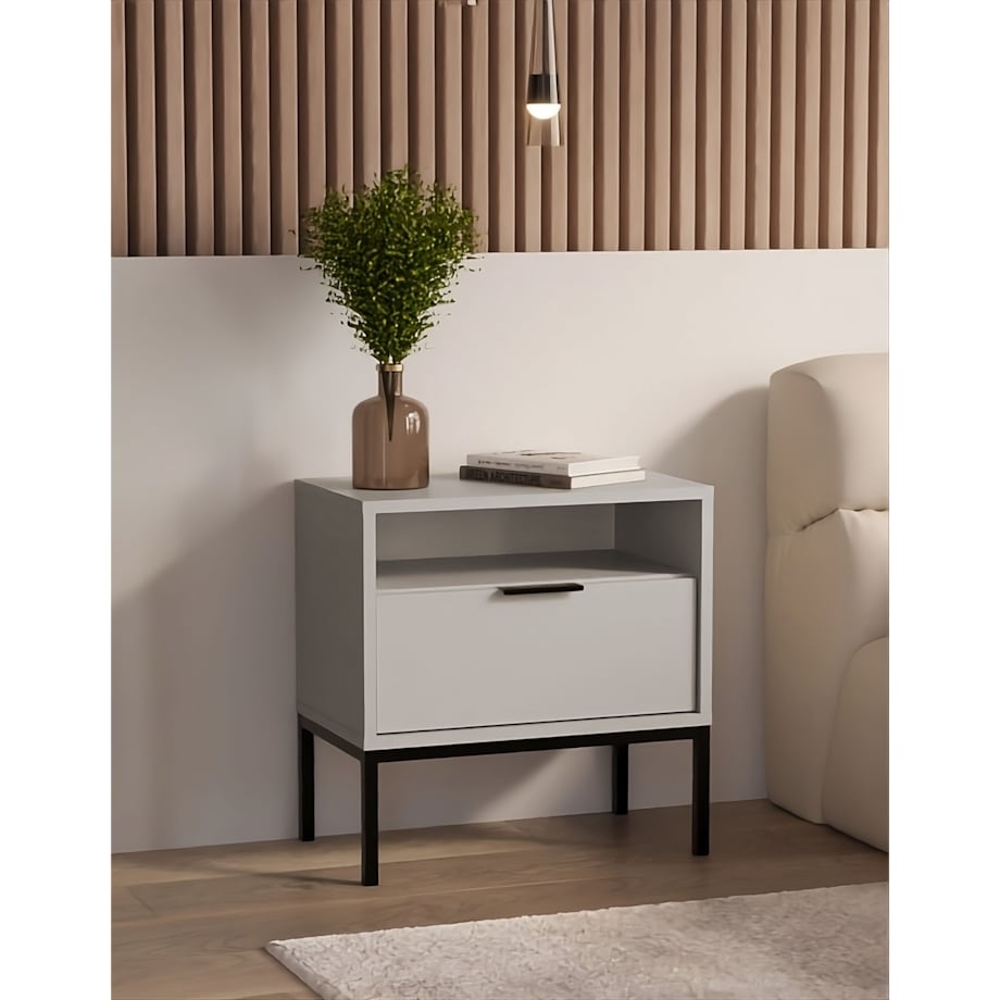 Szafka nocna Austin kaszmir & czarna