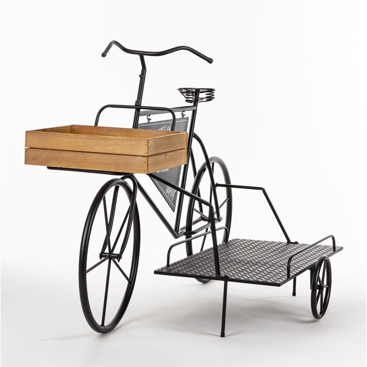 Kwietnik metalowy 75x110x46 cm ROWER z boczną przyczepką
