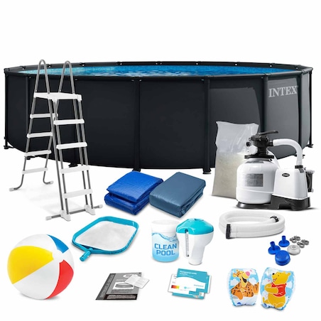 Basen stelażowy ogrodowy Intex 26330ND-18W1 okrągły 549x132cm zestaw + chemia model 2026
