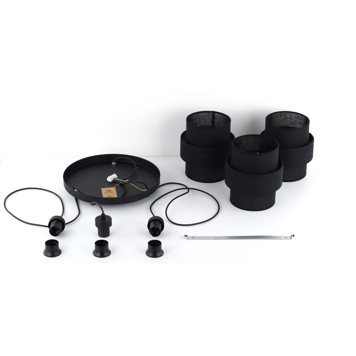 Lampa wisząca CALISTO BLACK 5981 TK Lighting czarna 3xE27 regulowana nowoczesna do salonu i jadalni