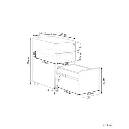 Szafka biurowa BOLSENA Metal Czarny