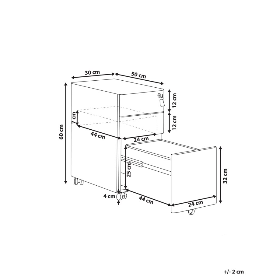 Szafka biurowa BOLSENA Metal Czarny