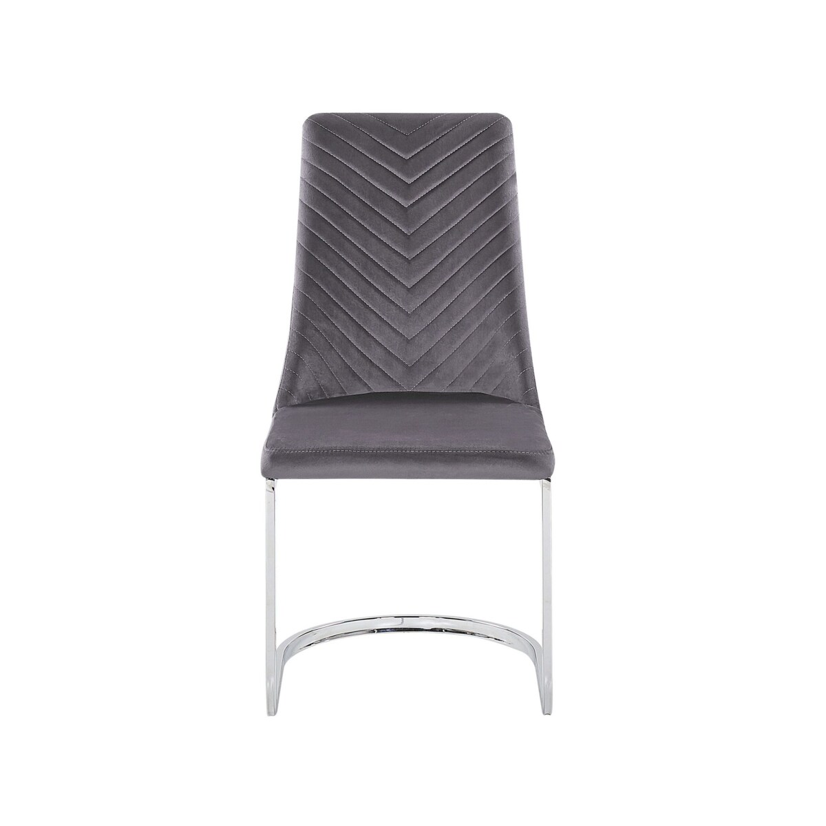 Zestaw 2 krzeseł do jadalni welurowy szary ALTOONA