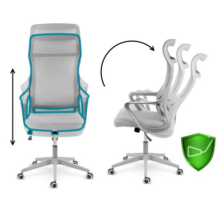 Fotel biurowy obrotowy krzesło Labi mikrosiatka Sofotel