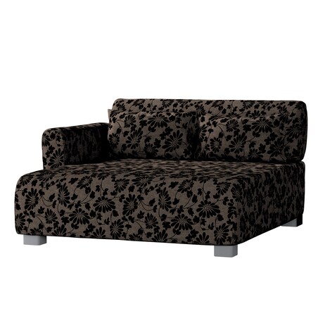 Pokrowiec na fotel Mysinge, czarne kwiaty na brązowym tle, fotel Mysinge, Living II