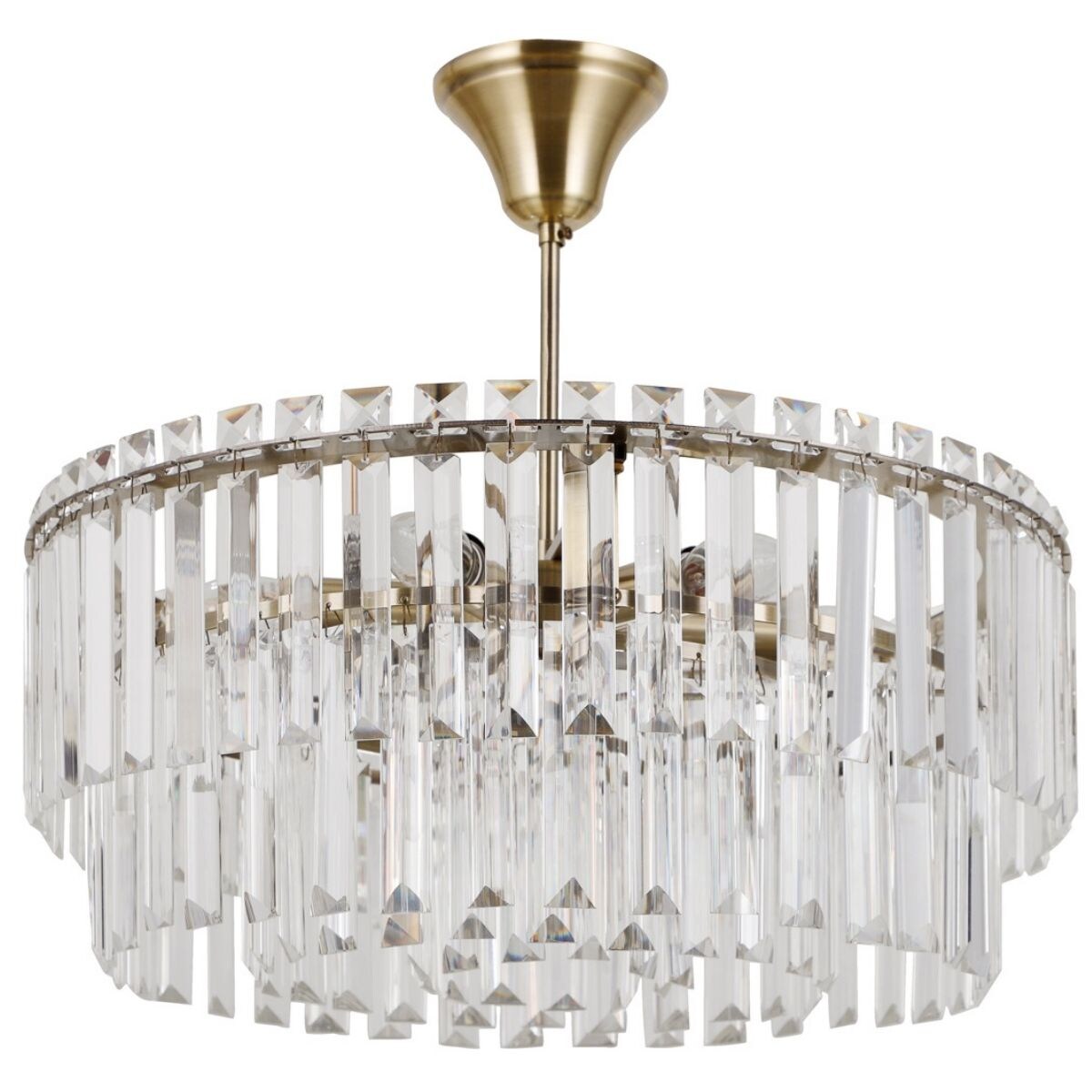 Pałacowy żyrandol Buena PND-22320-6-ABR Italux glamour antyczny brąz