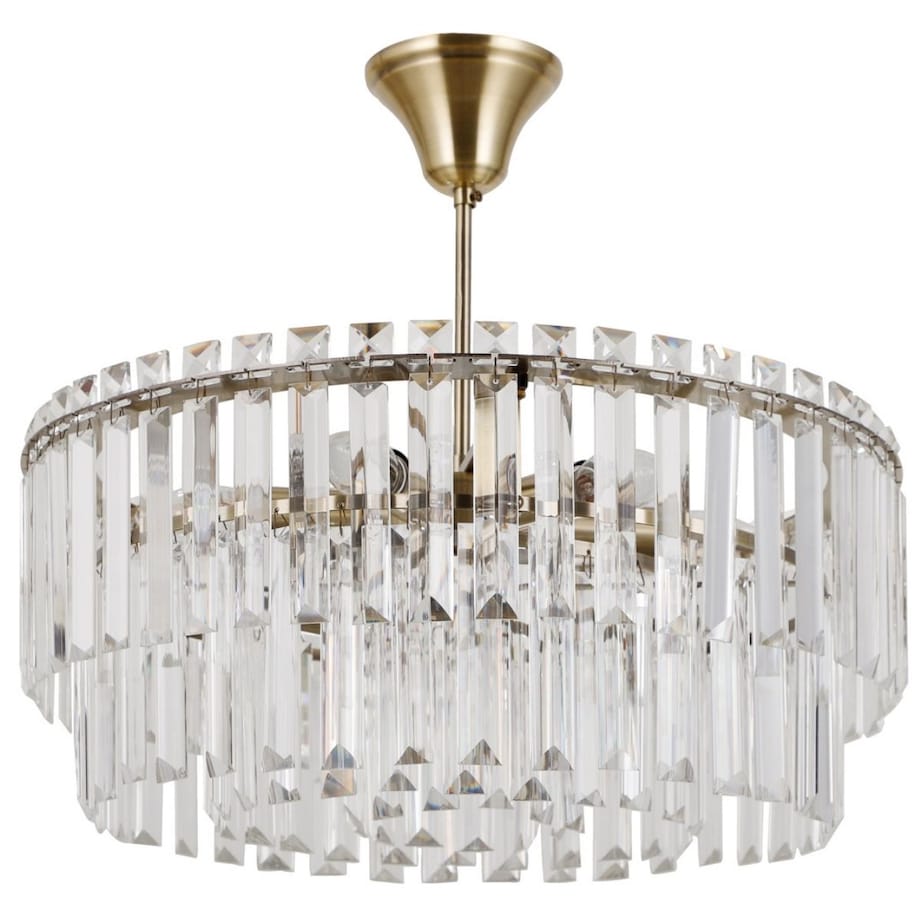 Pałacowy żyrandol Buena PND-22320-6-ABR Italux glamour antyczny brąz