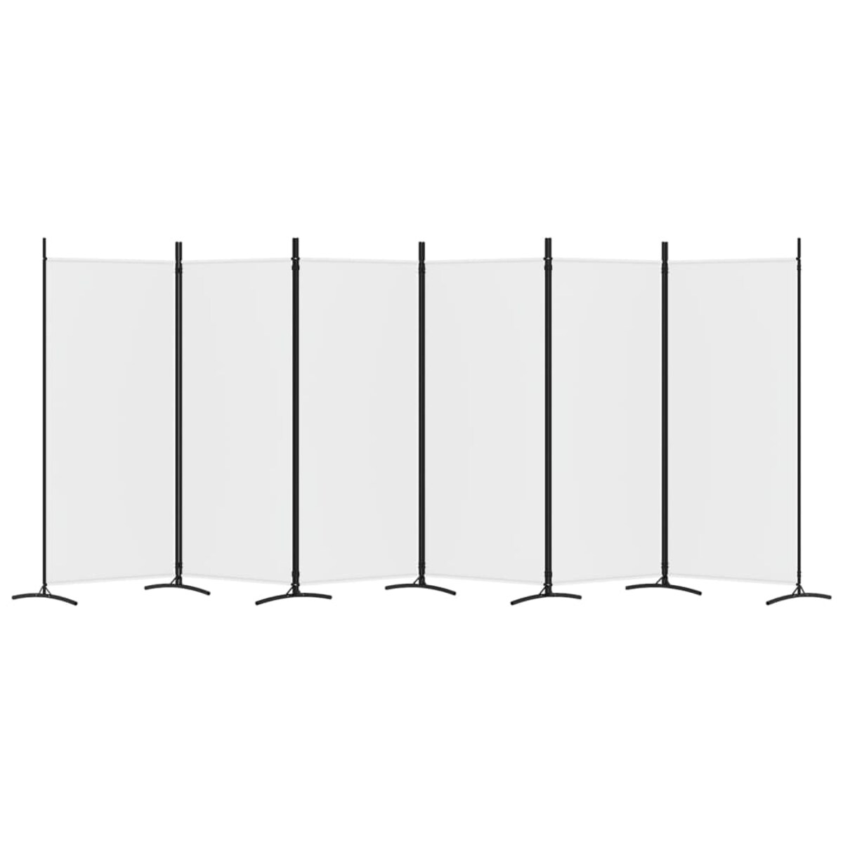 vidaXL Parawan 6-panelowy, biały, 520x180 cm, tkanina