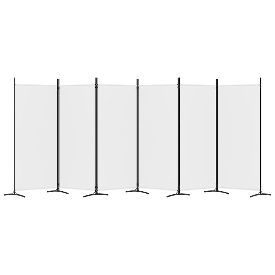 vidaXL Parawan 6-panelowy, biały, 520x180 cm, tkanina