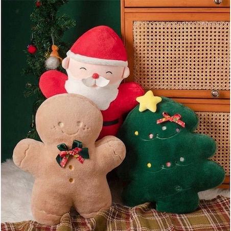 Poduszka Święty Mikołaj, piękna welurowa 45 cm PDS21