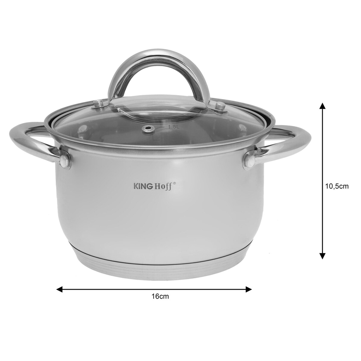 Zestaw garnków stalowych 12 ele. garnki na indukcję komplet Silver marble KINGHOFF